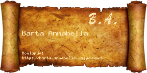 Barta Annabella névjegykártya
